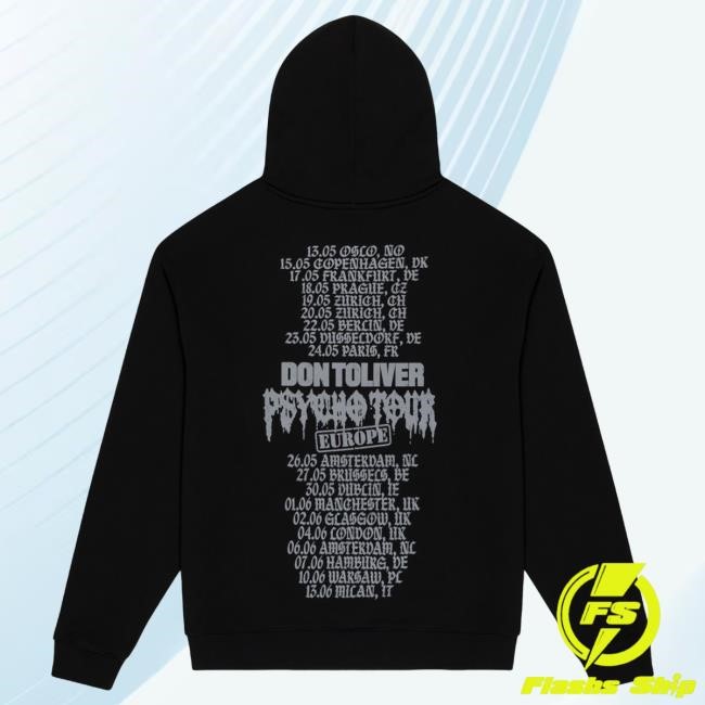 Underground Scene Don Toliver Psycho Tour Emblem Hoodie 90s Rap Tee Vibe Psycho Tour Emblem Hoodie Don Toliver