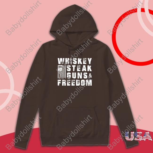 Official Hodgetwins Whiskey Steak Guns And Freedom T-Shirt