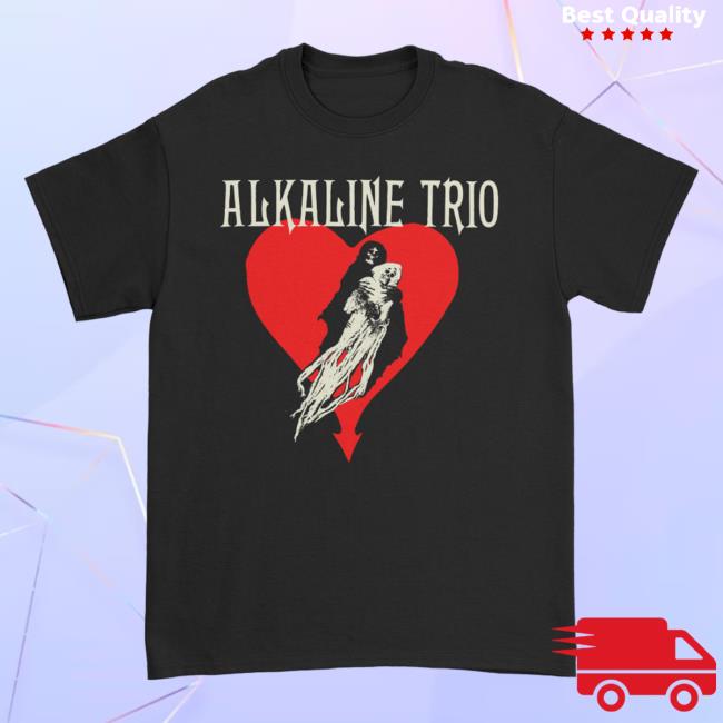 Official Alkaline Trio Merch Store Shop Alkaline Trio Heart Swept Top Shirt (Black)