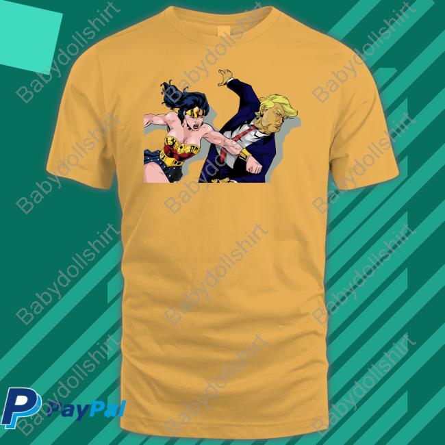 Wonder Woman Punching Donald Trump Hoodie Tara Dublin
