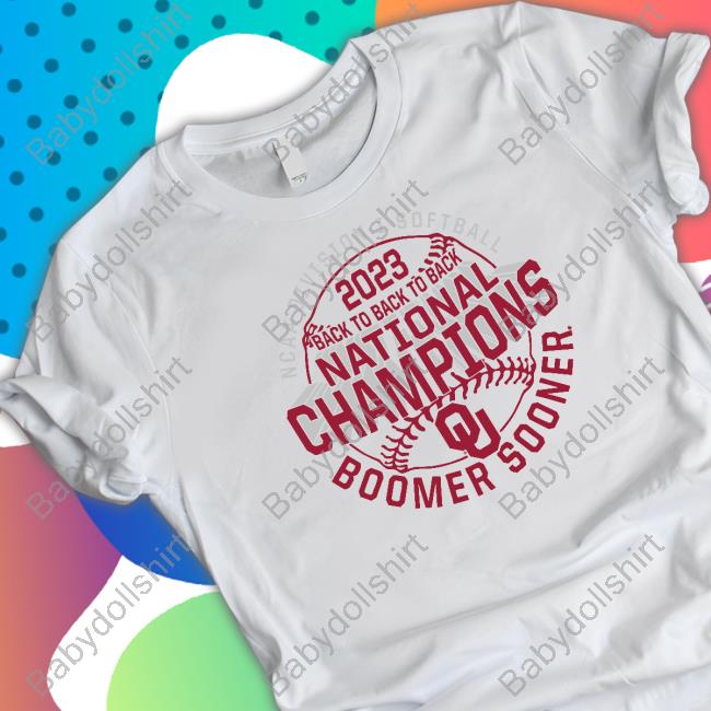 Oklahoma Sooners Back To Back To Back National Champions Boomer Sooner Tee Shirt
