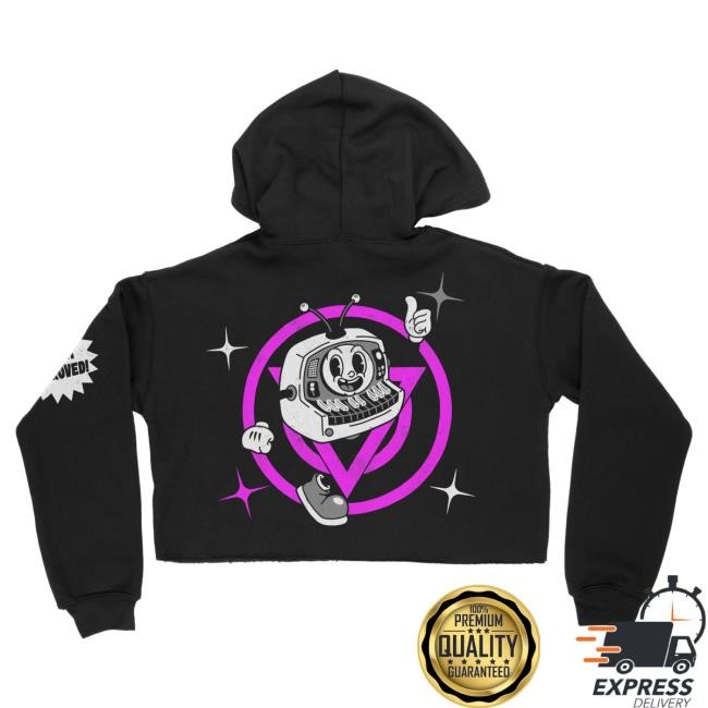 Official Enter Shikari Rubber Hose Sparky Cropped Hooded Sweatshirt
