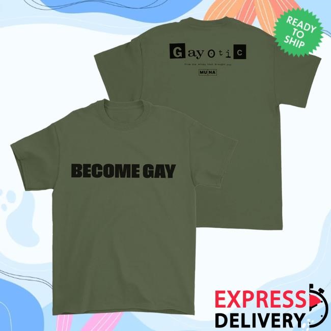 Official Muna Store Merch Muna Gayotic Army Green Shirt