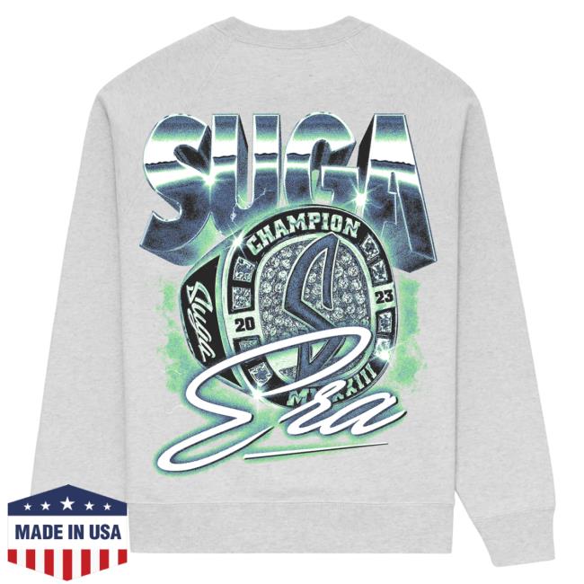 Official The Suga Merch Shop Suga Era Ring Heather Grey Hood Sugashop Store