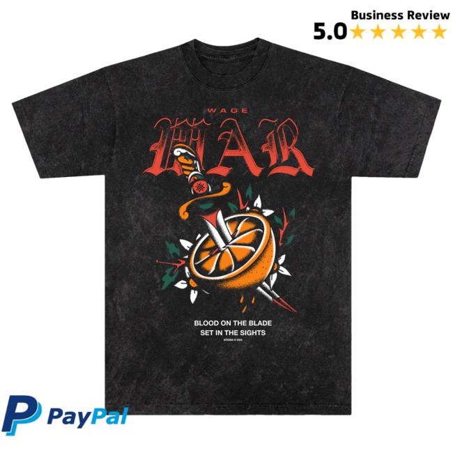 Wage War Blood Orange T Shirt (Mineral Wash)