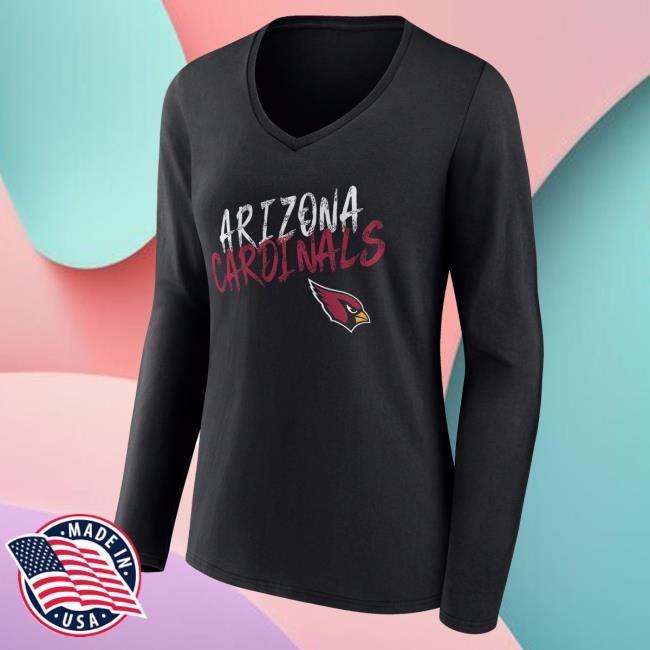 Arizona Cardinals Womens V-Neck Long Sleeve Tee Archive Nfl Fan Style Cardinals Womens V-Neck Long Sleeve Tee Nfl Fan Gear Release