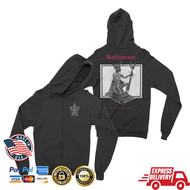 Official Night Shift Store Shop Hellhammer - Apocalyptic Raids Zip Up Hoodies Nightshift Merch