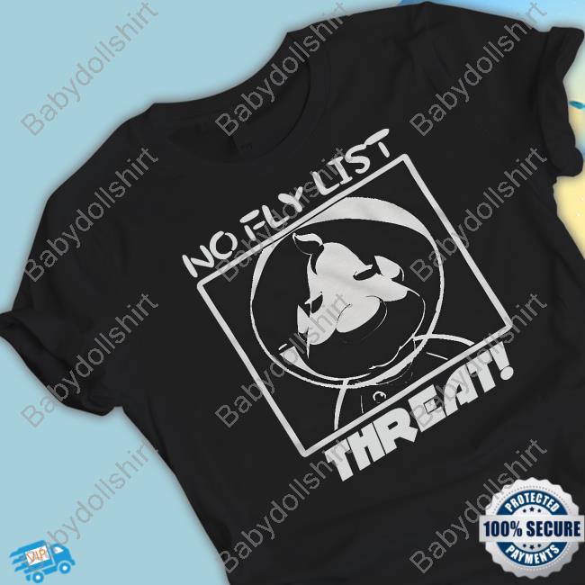 Theeggdrop Merch Bastard Jumpscare No Fly List Threat Black Shirt