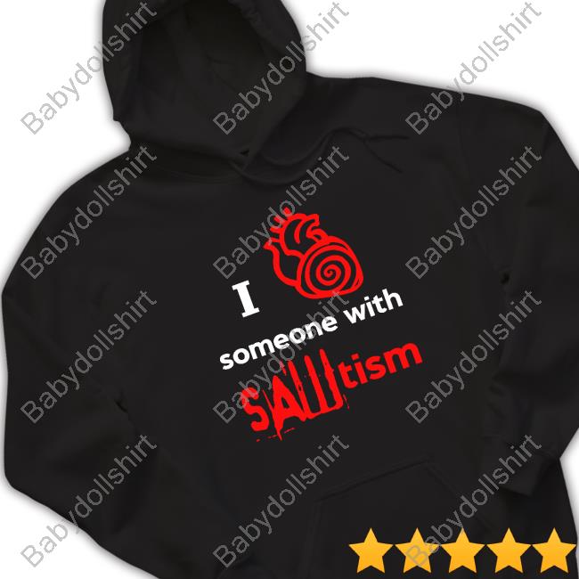 I Heart Someone With Sawtism Hoodies Spiral Heart