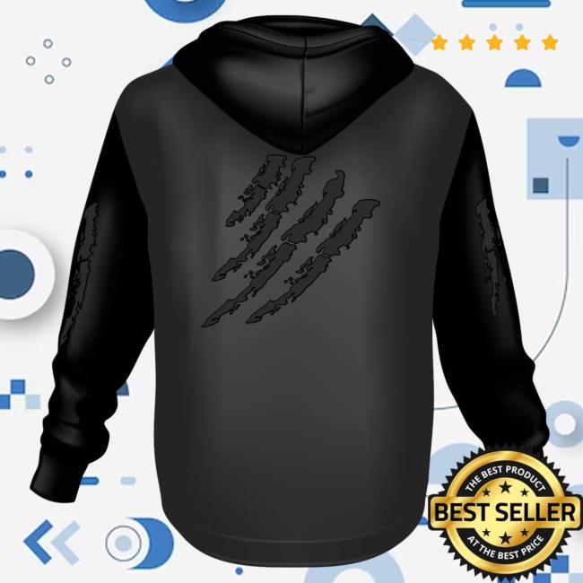 Official 6ix9ine Merch Store Tekashi 6Ix9ine Black Hooded Sweatshirt Tata Claw Black