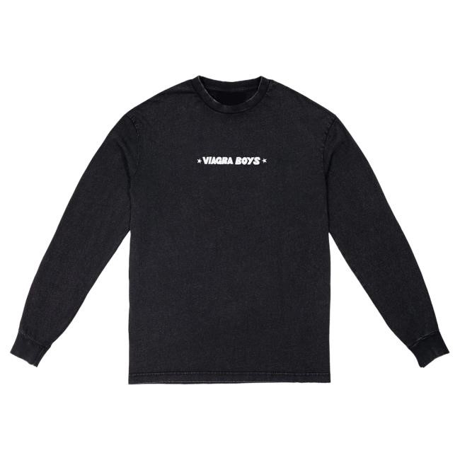 Official Viagra Boys Merch Viagr Aboys Consistency Of Energy Long Sleeve Tshirt (Washed Black)