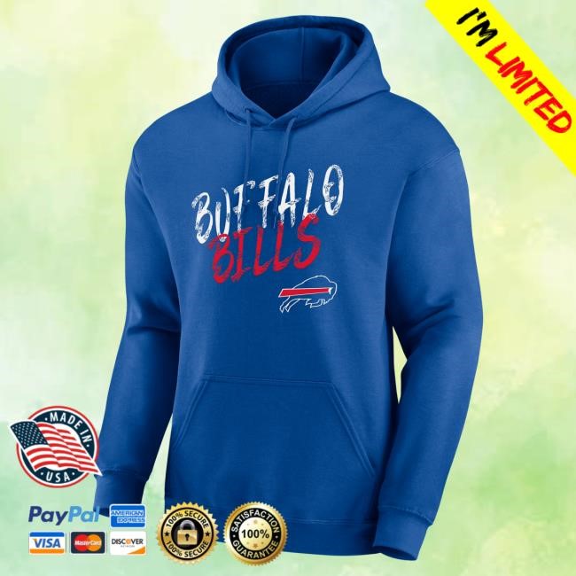 NFL Football Buffalo Bills Fanatics Hustle Layer Buffalo Bills NFL Football Hustle Royal Hoodie
