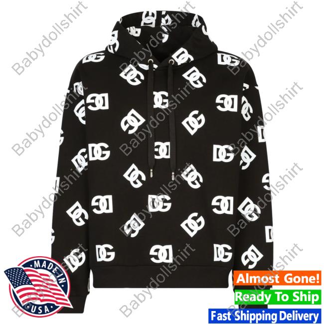 Official Lyst Clothing Shop Dolce & Gabbana All Over Print Logo Hooded Sweatshirt D&G 3D AOP