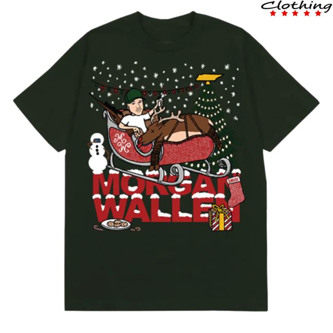 Official Morgan Wallen Merch Reindeer Sleigh Shirt Morganwallen