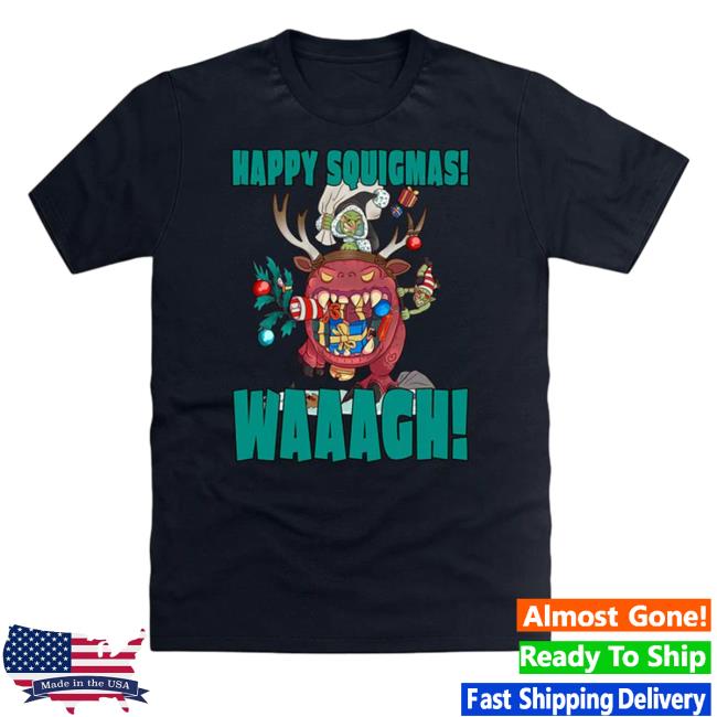Official Warhammer Merch Premium Grotmas Gitz - Happy Squigmas T Shirts