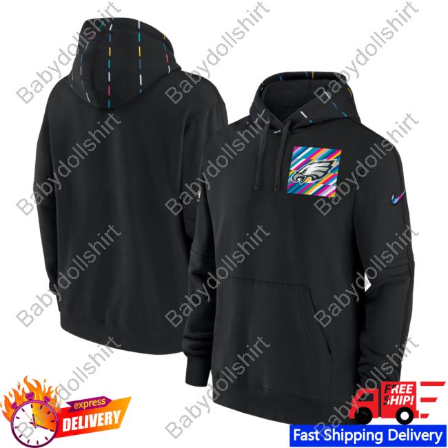 Official PhiladelphiaEagles Clothing Merch Store Shop Black Philadelphia Eagles 2023 Crucial Catch Club Crewneck 3D
