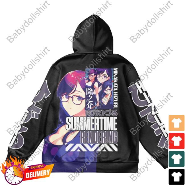 Official Anime Ape Clothing Minakata Hizuru Summer Time Rendering Streetwear Hoodies Animeape