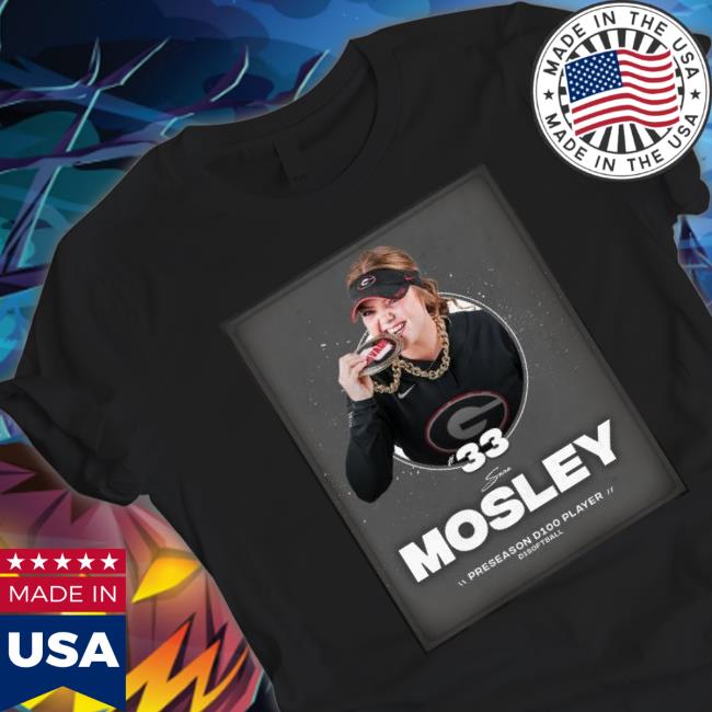 Georgia Bulldogs 33 Mosley Preseason D100 Player Softball T-Shirt