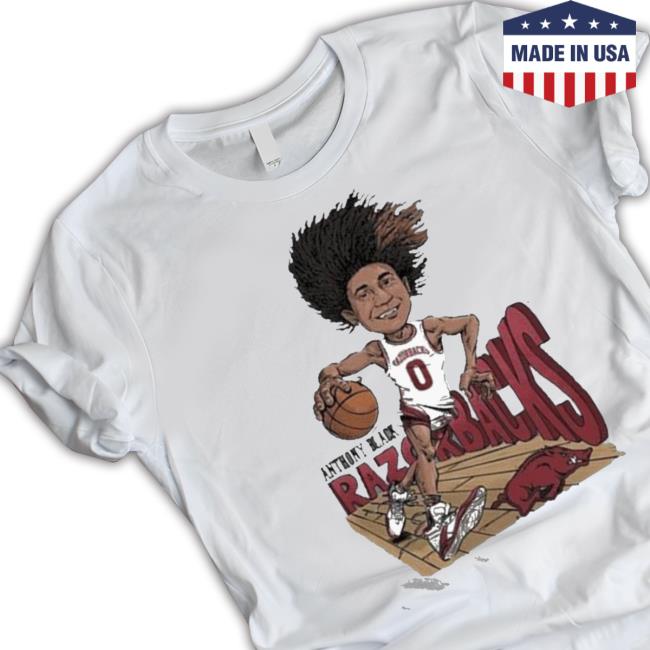 Arkansas Men’s Basketball Anthony Black Caricature Hooded Sweatshirt