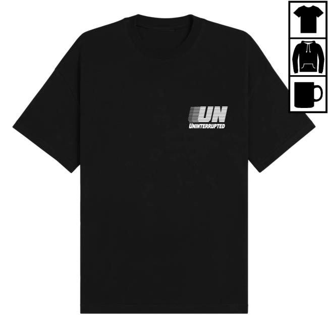 Official Maverick Carter Uninterrupted Clothing Store Shop Un Motion Graphic T-Shirts Black Mavcarter