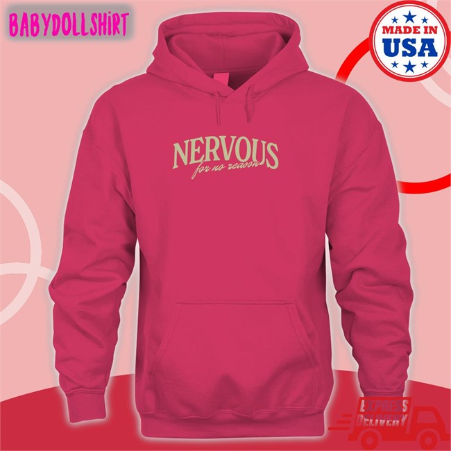 Kompound Brands Merch Nervous for No Reason Zip Up Hooded Ryans Average Life