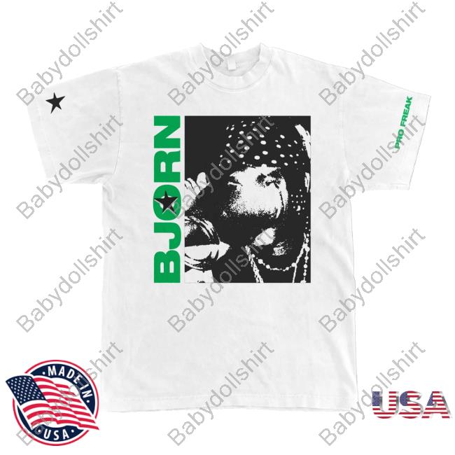 Official Smino Zero Fatigue Merch Bjorn Pro Freak Tees White Zerofatigue