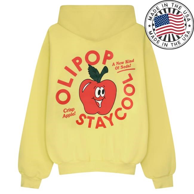 Official Stay Cool Clothing Store Staycool Olipop Crisp Apple Hoodie (Butter) StaycoolNyc