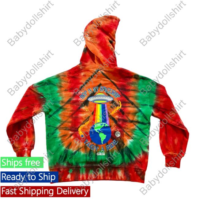 Official My Name Is Griz Shop Griz Spaceship Ufo-Dye Oversized Pullover Sweatshirt Tie Dye Mynameisgriz
