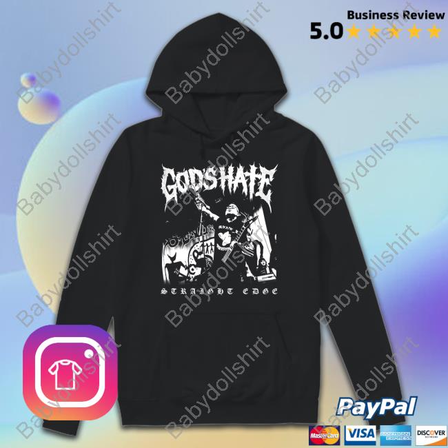Official God's Hate Straight Edge Tee Shirt