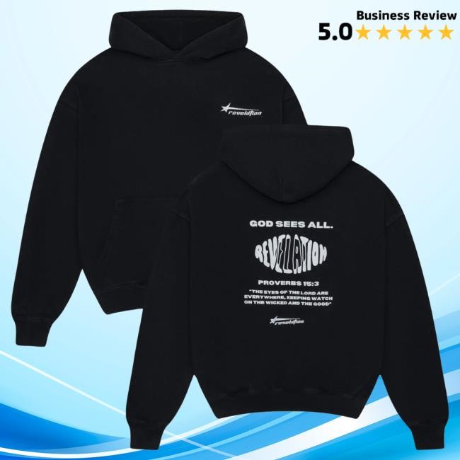 Official Revelation Apparel Clothing Proverbs 15:3 “God Sees All” Crew Revelation Merch