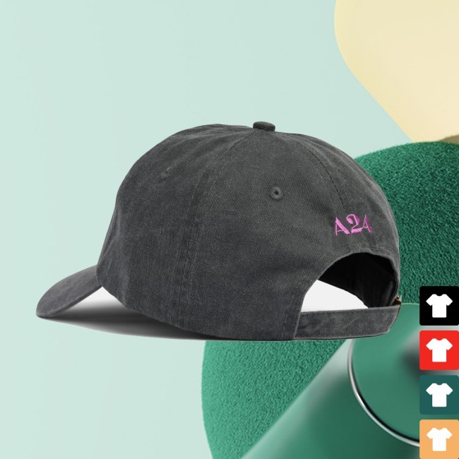 A24 Shop I Saw The Tv Glow Pink Opaque Ghost Embroidery Cap