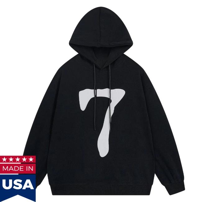 Official Aelfric Eden Clothing Merch Store Aelfric Eden Number Seven Print Hoody Black AelfricEden