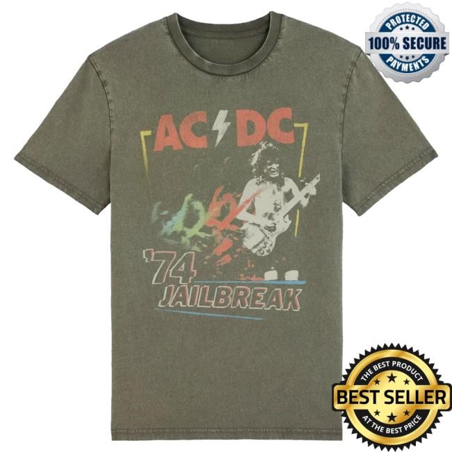 Official Ac Dc Merch Store AC/DC 74 Jailbreak Repeat New Shirt Ac Dc Shop Acdc Clothing
