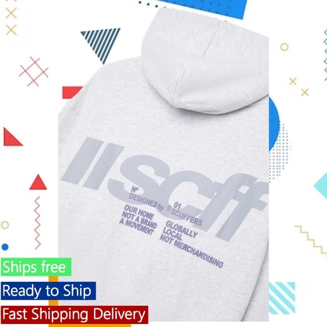 Official Scuffers Clothing Apparel Scuffers Globally Grey Hooded Sweatshirt