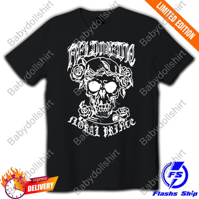 run for cover records Store Floral Skull Long Sleeve Shirt