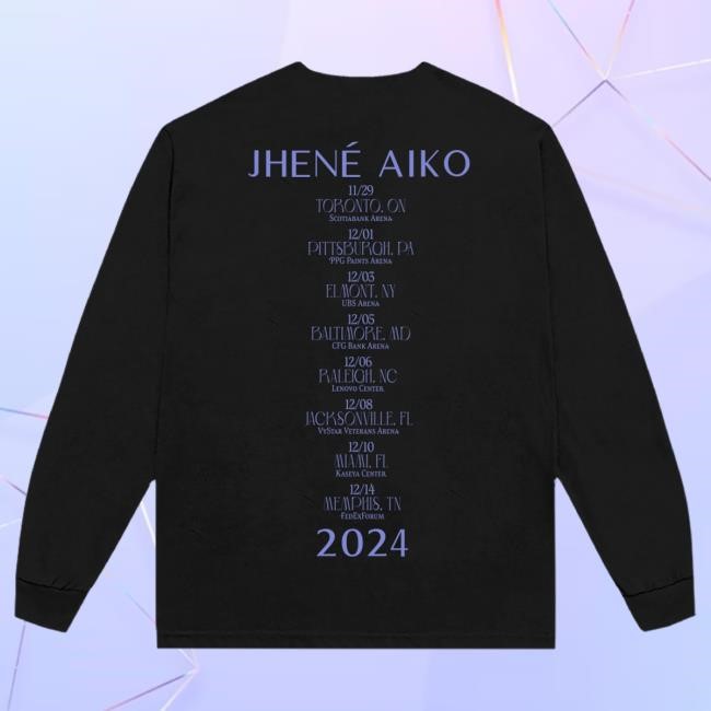 Official Jhene Aiko Merch Store Shop Jhene Aiko The Magic Hour Tour Face Long Sleeve Shirt Jhené Aiko