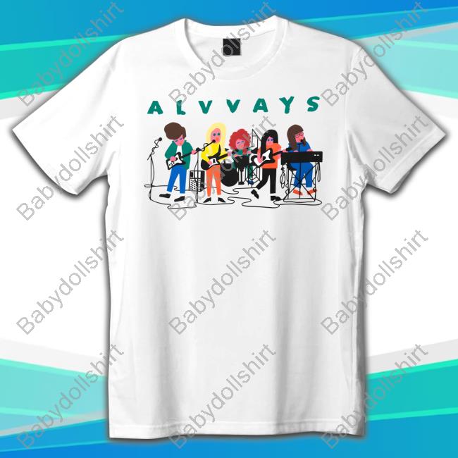 Official Alvvays Band Drawing Tee Shirt