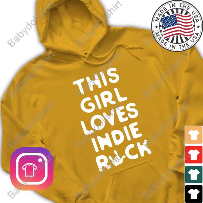 Jammy This Girl Loves Indie Rock Tee Shirt