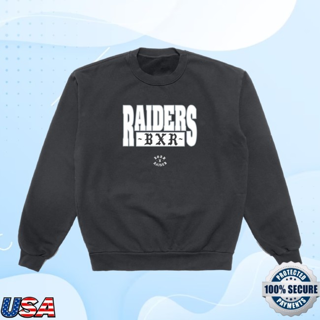 Born X Raised + Raiders Block Crew Neck Sweatshirt