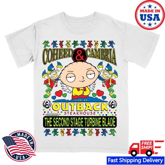 Brian Robert Jones Lxix Apparel Coheed Live @ Cambria Outback White T-Shirts