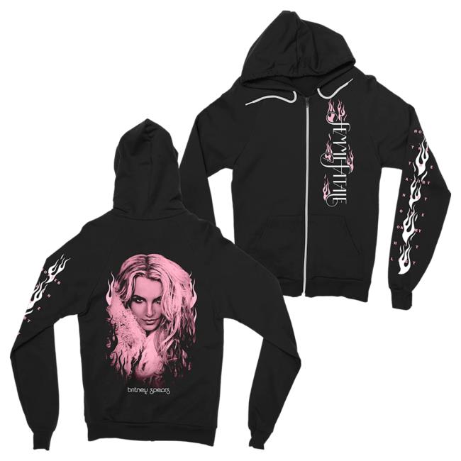 Official Britney Spears Merch Store Britney Spears Femme Fatale Zip Crew neck Britney Spears Apparel Clothing Shop BritneySpears