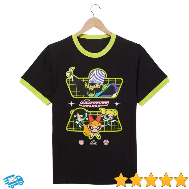 Official Box Lunch Merch Store BoxLunch x Cartoon Network The Powerpuff Girls Grid Portraits Ringer Shirt 2024 Box lunch Clothing Shop