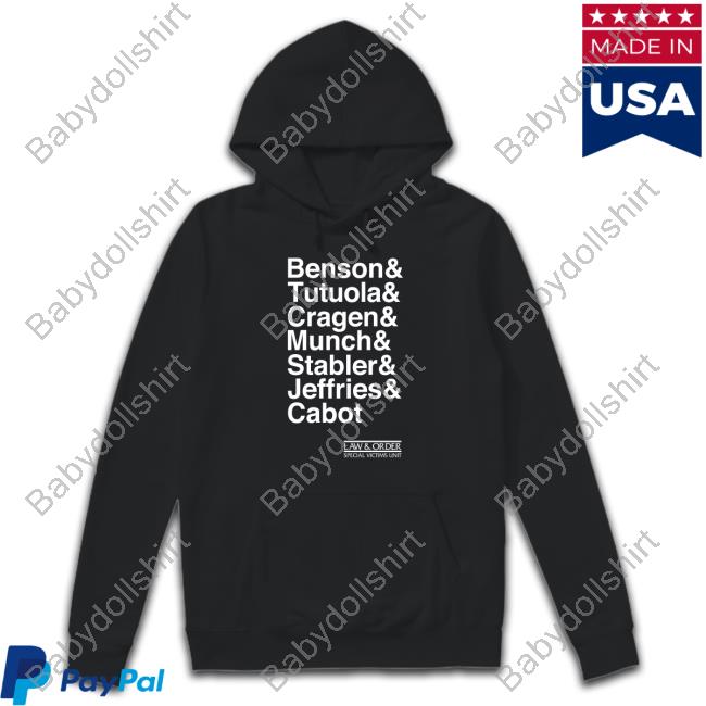 Nbc Store Law & Order Special Victims Unit Benson & Tutuola & Cragen & Munch & Stabler & Jeffries & Cabot Shirts
