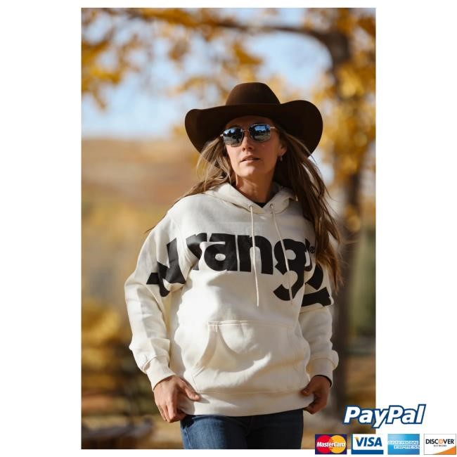 Official Marshalls Country Merch Clothing Wrangler Women's - Bold Logo Pull Over Hoodie