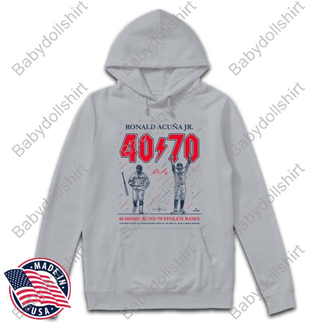 Official Ronald Acuña Jr 40 70 40 Home Runs 70 Stolen Bases T Shirt