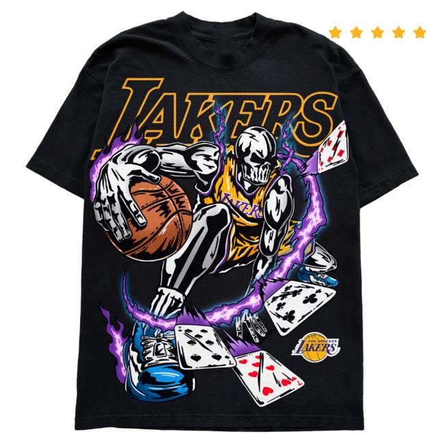 Lakers Crossover Tee - Black| Warren Lotas Official NBA