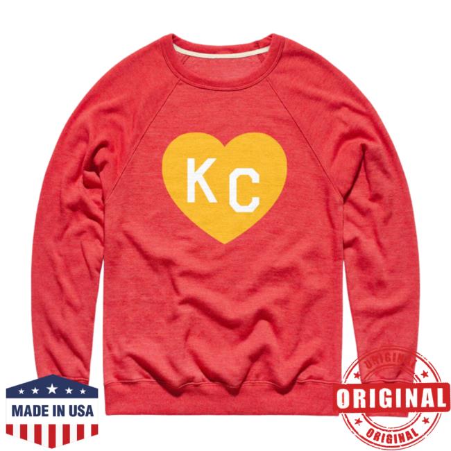 Official Kansas City Chiefs Westside Storey Charlie Hustle | Kc Heart Hooded Sweatshirt - Red/Yellow