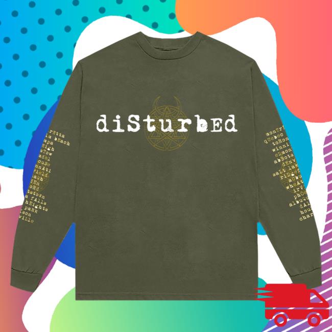 Official Disturbed Merch Store Take Back Your Life Green Longsleeve Tour Long Sleeve Tee Disturbed1