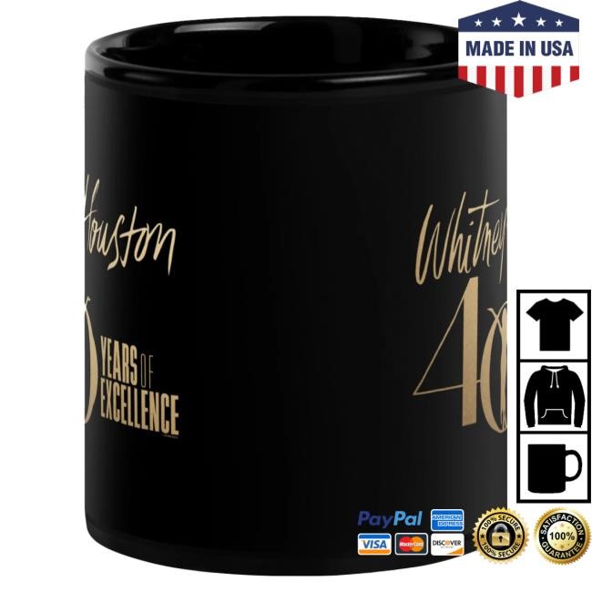 Official Whitney Houston 40 Years of Excellence Golden Mug