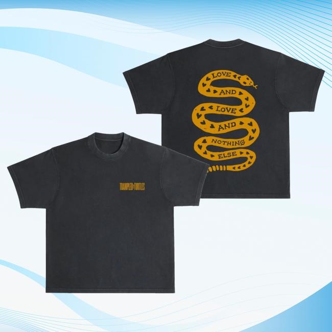 Official Trampled By Turtles Merch Love Snake Boxy Tee - Black Top Shirt